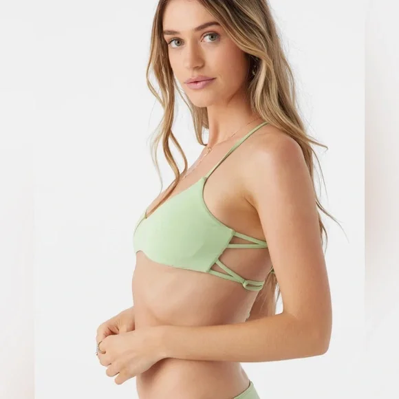 O’Neill Saltwater Solids Huntington Bralette Top - Sz Small - Picture 2 of 5